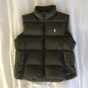 Ralph Lauren Puffer Vest, Small, Forest Green